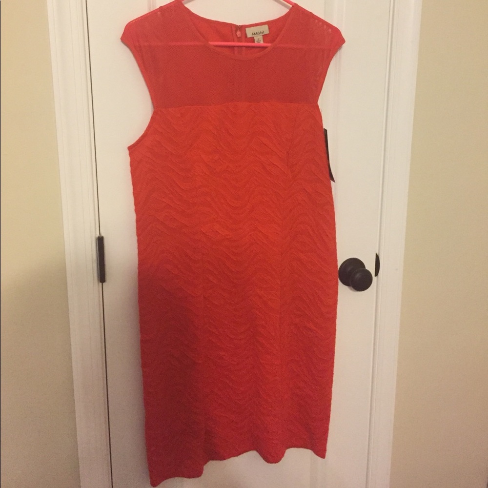 Ambar orange red dress